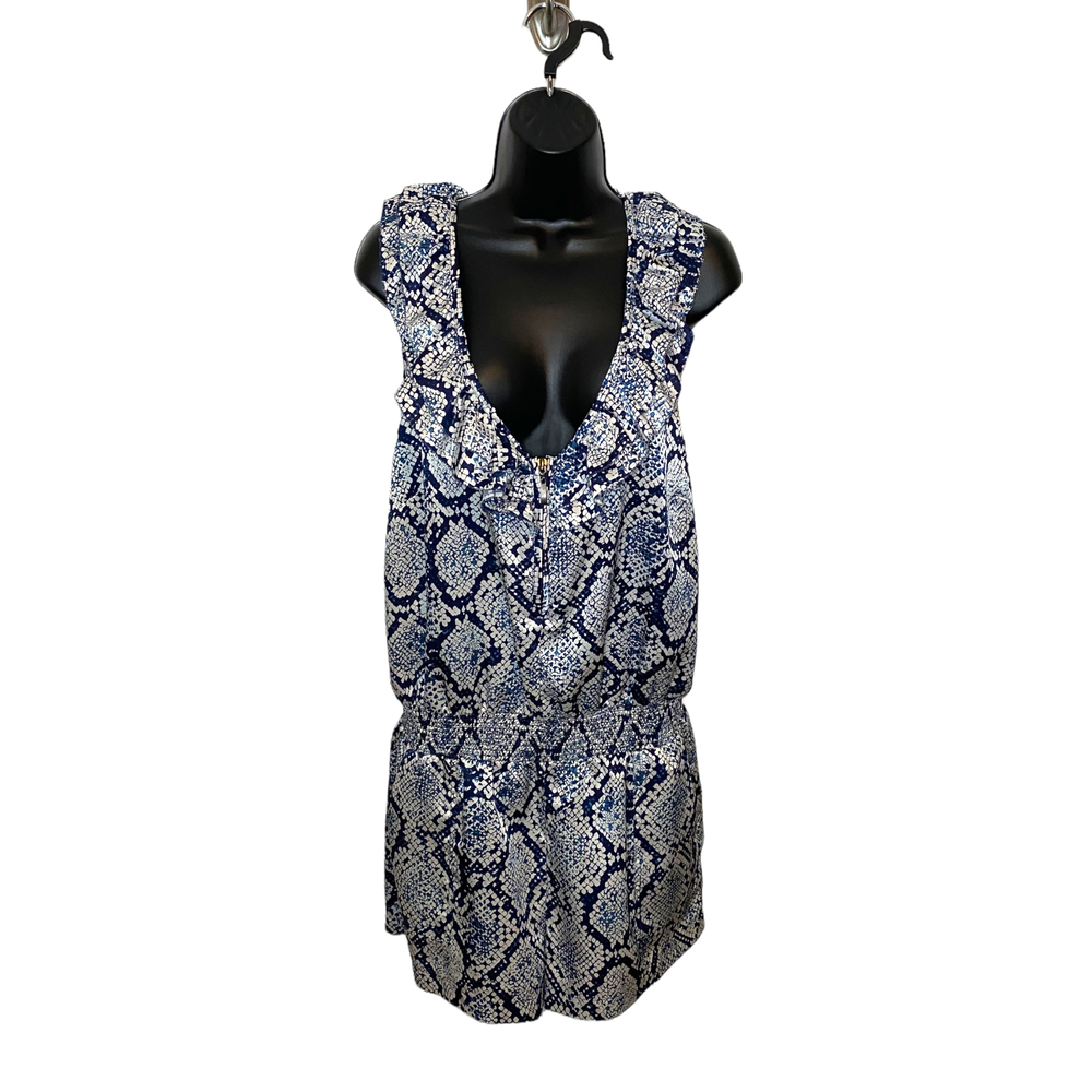BCBG Blue Snakeskin Romper - M